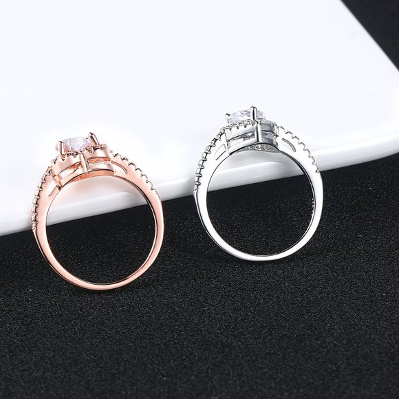 Heart Ring 18K White Gold Plated - Picture 4 of 10